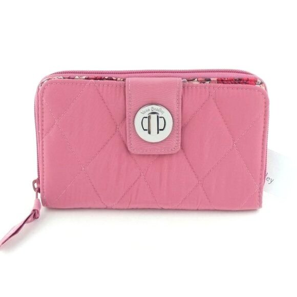 Vera Bradley  Strawberry Ice Ultralight RFID Turnlock Wallet NWT - Picture 1 of 3